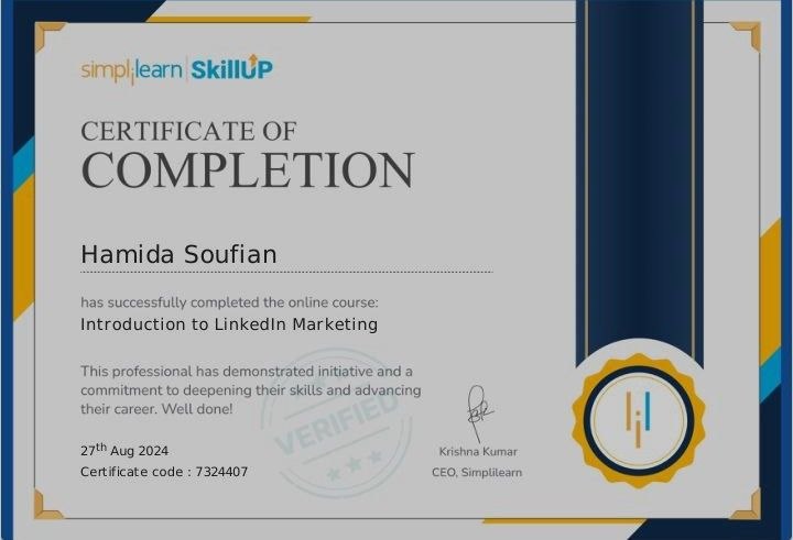 LinkedIn Marketing certificate